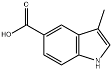 3-甲基-1H-5-吲哚甲酸,588688-44-2,结构式