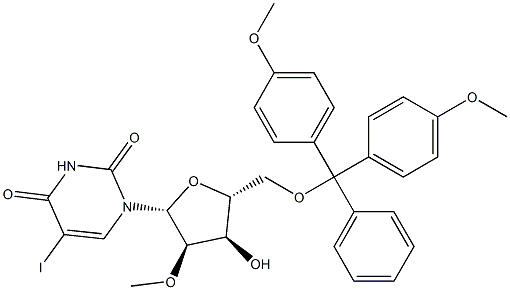 5'-O-(DIMETHOXYTRITYL)-5-IODO-2'-O-METHYLURIDINE Structure