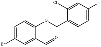 5-bromo-2-[(2-chloro-4-fluorophenyl)methoxy]benzaldehyde Structure