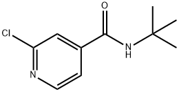 N-叔丁基-2-氯吡啶-4-甲酰胺 结构式