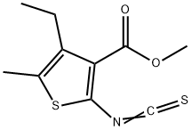 3-Thiophenecarboxylicacid,4-ethyl-2-isothiocyanato-5-methyl-,methylester(9CI) Structure