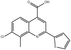 7-CHLORO-8-METHYL-2-THIEN-2-YLQUINOLINE-4-CARBOXYLIC ACID Structure