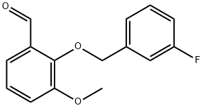 2-(3-FLUORO-BENZYLOXY)-3-METHOXY-BENZALDEHYDE Structure