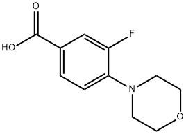 3-氟-4-(4-吗啉基)苯甲酸, 588708-72-9, 结构式