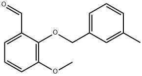 3-メトキシ-2-[(3-メチルベンジル)オキシ]ベンズアルデヒド 化学構造式