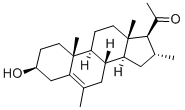 3-BETA-HYDROXY-6,16-ALPHA-DIMETHYL-5-PREGNEN-20-ONE 结构式
