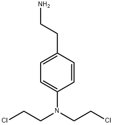 4-(2-アミノエチル)-N,N-ビス(2-クロロエチル)アニリン 化学構造式