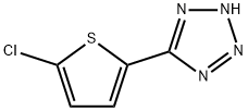 5-(5-CHLORO-2-THIENYL)-1H-TETRAZOLE 化学構造式