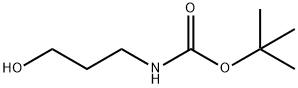 3-(tert-ブトキシカルボニルアミノ)-1-プロパノール 化学構造式