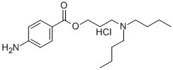3-(二丁基氨基)丙基 4-氨基苯甲酸酯单盐酸盐 结构式