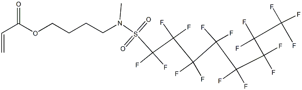 プロペン酸4-[[(ヘプタデカフルオロオクチル)スルホニル]メチルアミノ]ブチル 化学構造式