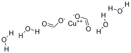 ぎ酸銅(II)四水和物(ぎ酸第二銅四水和物) 化学構造式