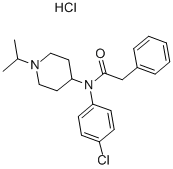 N-(4-chlorophenyl)-N-(1-isopropyl-4-piperidyl)phenylacetamide monohydrochloride Structure