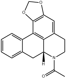 (7R)-6,7,7a,8-Tetrahydro-7-acetyl-5H-benzo[g]-1,3-benzodioxolo[6,5,4-de]quinoline Struktur