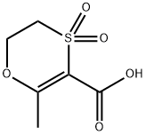 2-メチル-5,6-ジヒドロ-1,4-オキサチン-3-カルボン酸4,4-ジオキシド 化学構造式