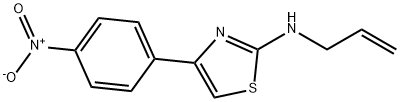 4-(4-硝基苯基)-N-2-丙烯-1-基-2-噻唑胺 结构式