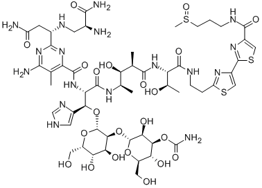 N1-[3-(メチルスルフィニル)プロピル]ブレオマイシンアミド 化学構造式