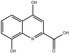 4,8-二羟基喹啉-2-甲酸,59-00-7,结构式