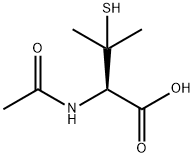 rac-(R*)-3-メルカプト-3-メチル-2-(アセチルアミノ)酪酸 化学構造式