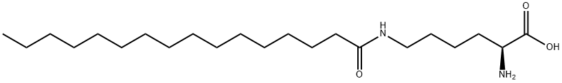 N6-(1-oxohexadecyl)-L-lysine  Structure