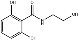 2,6-ジヒドロキシ-N-(2-ヒドロキシエチル)ベンズアミド 化学構造式