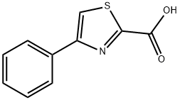 4-フェニル-1,3-チアゾール-2-カルボン酸 化学構造式