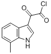 2-(7-甲基-1H-吲哚-3-基)-2-氧亚基乙酰基氯化, 59022-69-4, 结构式