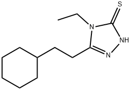 5-(2-环己基乙基)-4-乙基-2H-1,2,4-三唑-3-硫酮,590353-07-4,结构式