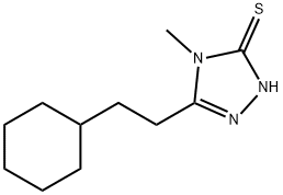 5-(2-环己基乙基)-4-甲基-2H-1,2,4-三唑-3-硫酮, 590353-09-6, 结构式
