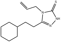 4-アリル-5-(2-シクロヘキシルエチル)-4H-1,2,4-トリアゾール-3-チオール 化学構造式