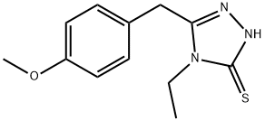 4-エチル-5-(4-メトキシベンジル)-4H-1,2,4-トリアゾール-3-チオール 化学構造式