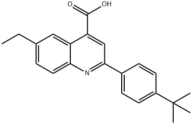 2-(4-tert-butylphenyl)-6-ethylquinoline-4-carboxylic acid Struktur