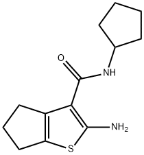 4H-Cyclopenta[b]thiophene-3-carboxamide,2-amino-N-cyclopentyl-5,6-,590358-28-4,结构式