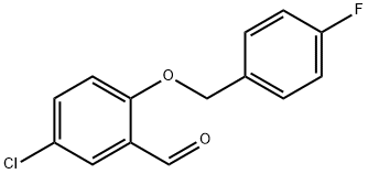 5-氯-2-(4-氟苄基)氧基-苯甲醛,590360-22-8,结构式