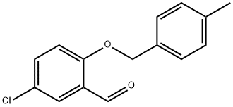 5-クロロ-2-[(4-メチルベンジル)オキシ]ベンズアルデヒド 化学構造式