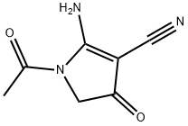 1H-Pyrrole-3-carbonitrile, 1-acetyl-2-amino-4,5-dihydro-4-oxo- (9CI) Structure