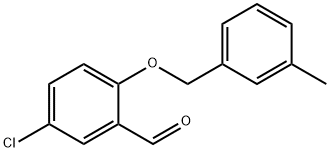 5-氯-2-(3-甲苄基)氧基-苯甲醛,590376-26-4,结构式