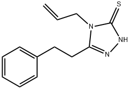4-アリル-5-(2-フェニルエチル)-4H-1,2,4-トリアゾール-3-チオール 化学構造式