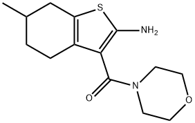 6-メチル-3-(モルホリン-4-イルカルボニル)-4,5,6,7-テトラヒドロ-1-ベンゾチエン-2-イルアミン 化学構造式