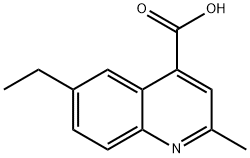 6-乙基-2-甲基-喹啉-4-羧酸,590376-60-6,结构式