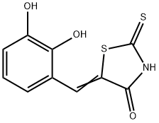 (5E)-5-(2,3-ジヒドロキシベンジリデン)-2-メルカプト-1,3-チアゾール-4(5H)-オン 化学構造式