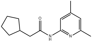 Cyclopentaneacetamide, N-(4,6-dimethyl-2-pyridinyl)- (9CI),590376-77-5,结构式
