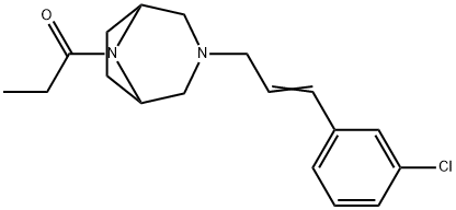 3-[3-(m-Chlorophenyl)allyl]-8-propionyl-3,8-diazabicyclo[3.2.1]octane Structure