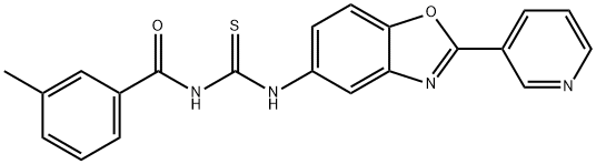 Benzamide, 3-methyl-N-[[[2-(3-pyridinyl)-5-benzoxazolyl]amino]thioxomethyl]- (9CI) Structure