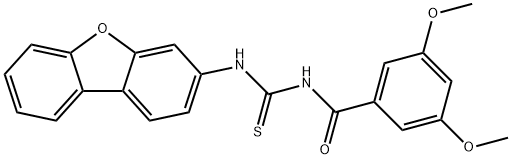Benzamide, N-[(dibenzofuran-3-ylamino)thioxomethyl]-3,5-dimethoxy- (9CI),590394-88-0,结构式