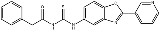 Benzeneacetamide, N-[[[2-(3-pyridinyl)-5-benzoxazolyl]amino]thioxomethyl]- (9CI)|