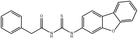Benzeneacetamide, N-[(dibenzofuran-3-ylamino)thioxomethyl]- (9CI) Struktur