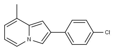 Indolizine, 2-(4-chlorophenyl)-8-methyl- (9CI),590395-46-3,结构式
