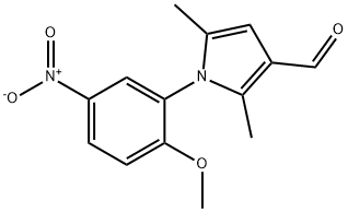 1-(2-甲氧基-5-硝基苯基)-2,5-二甲基-1H-吡咯-3-甲醛,590395-50-9,结构式