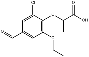 2-(2-氯-6-乙氧基-4-甲酰基苯氧基)丙酸,590395-60-1,结构式
